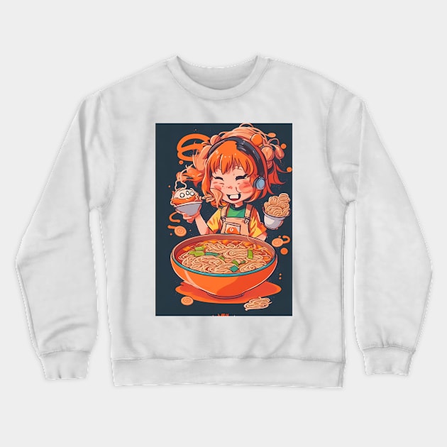 girl cute Crewneck Sweatshirt by Khang_Vu